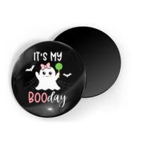 Its My Boo Day Cute Halloween Birthday Ghost Pink Bow Magnet