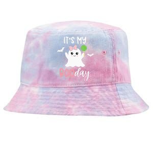 Its My Boo Day Cute Halloween Birthday Ghost Pink Bow Tie-Dyed Bucket Hat