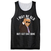 I May Be Old But I Get Shit Done Mesh Reversible Basketball Jersey Tank