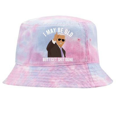 I May Be Old But I Get Shit Done Tie-Dyed Bucket Hat