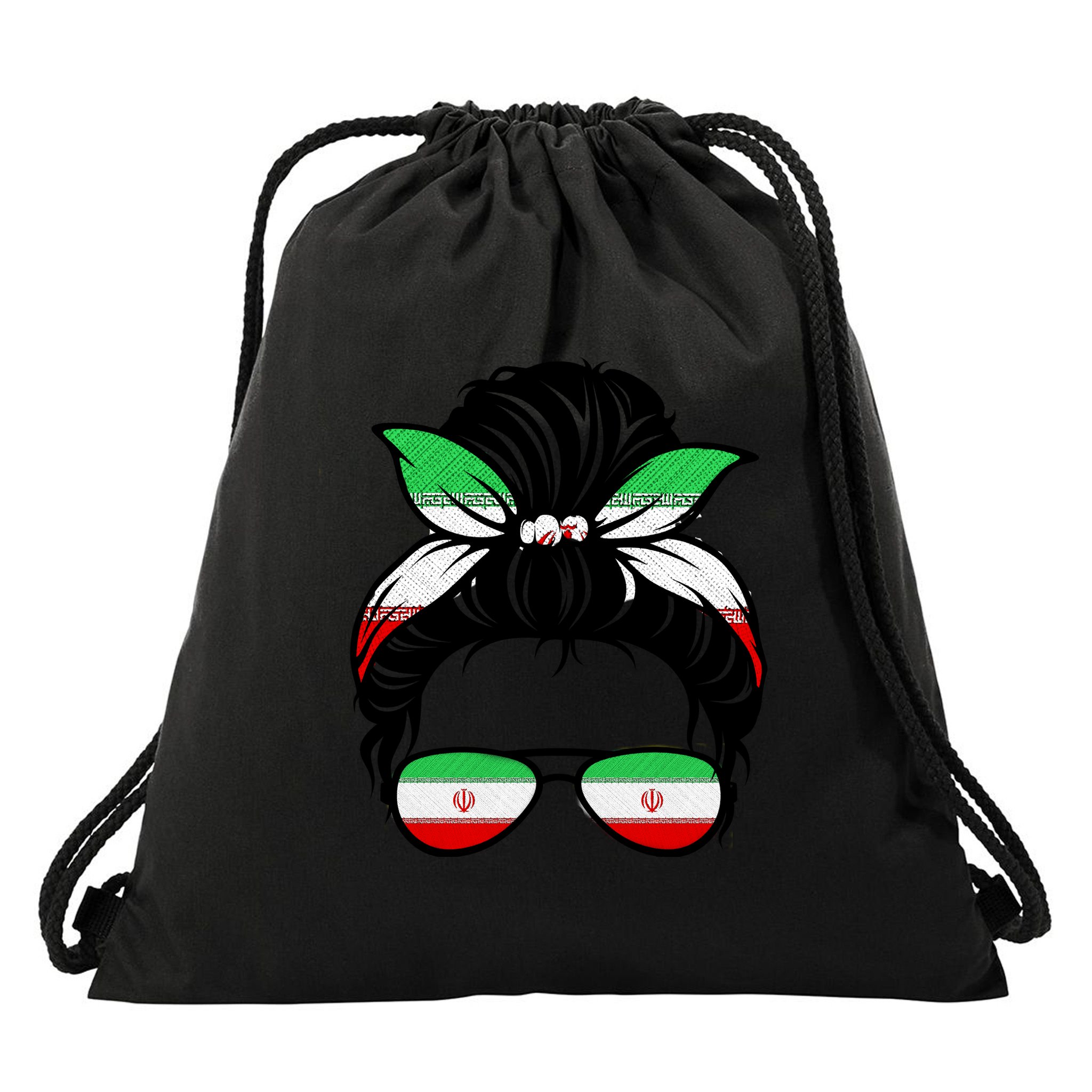 Iran Messy Bun Support Iran IranIran Drawstring Bag