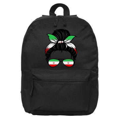 Iran Messy Bun Support Iran IranIran 16 in Basic Backpack