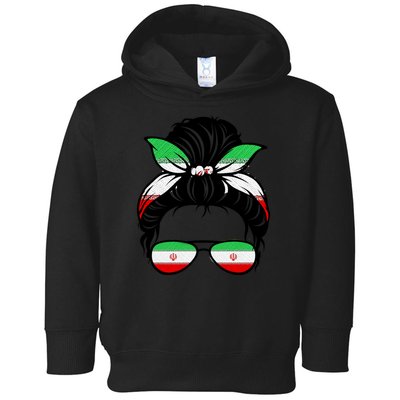 Iran Messy Bun Support Iran IranIran Toddler Hoodie
