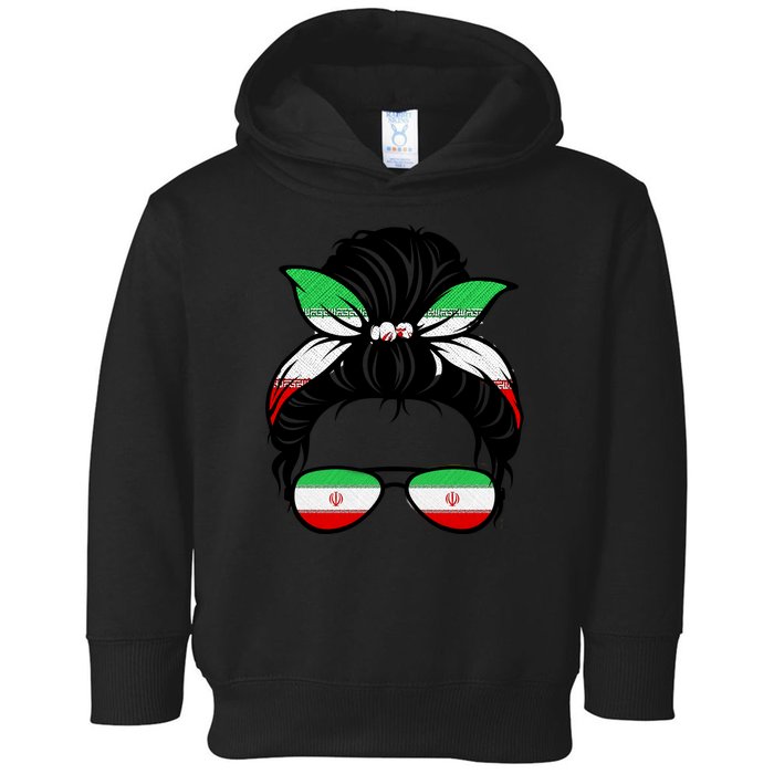 Iran Messy Bun Support Iran IranIran Toddler Hoodie