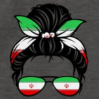 Iran Messy Bun Support Iran IranIran Vector Backpack