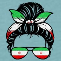 Iran Messy Bun Support Iran IranIran Sueded Cloud Jersey T-Shirt