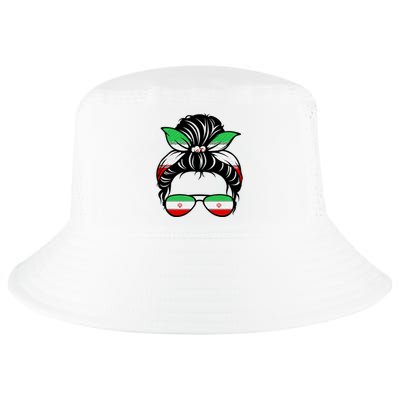 Iran Messy Bun Support Iran IranIran Cool Comfort Performance Bucket Hat