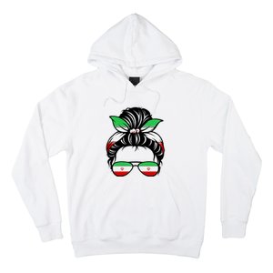 Iran Messy Bun Support Iran IranIran Hoodie