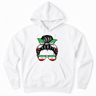 Iran Messy Bun Support Iran IranIran Hoodie