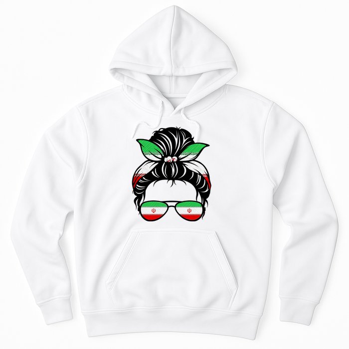 Iran Messy Bun Support Iran IranIran Hoodie