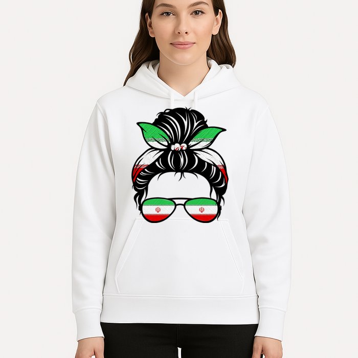 Iran Messy Bun Support Iran IranIran Hoodie