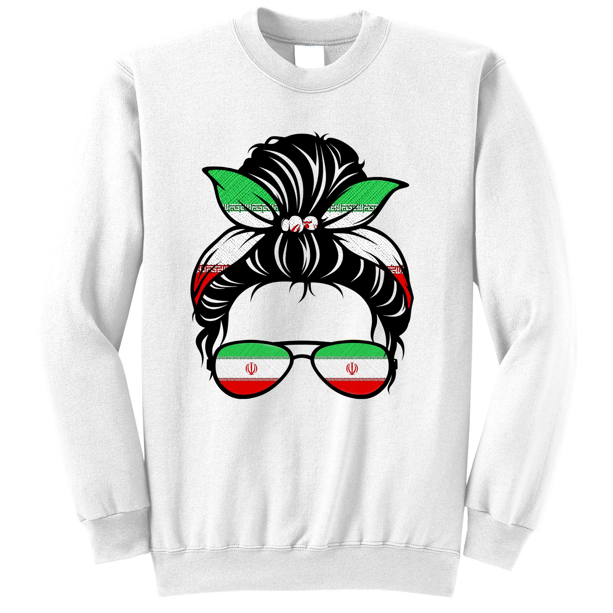 Iran Messy Bun Support Iran IranIran Sweatshirt