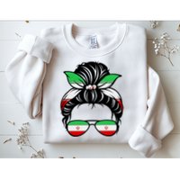 Iran Messy Bun Support Iran IranIran Sweatshirt