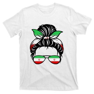 Iran Messy Bun Support Iran IranIran T-Shirt