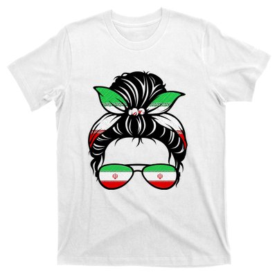 Iran Messy Bun Support Iran IranIran T-Shirt