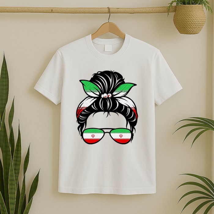 Iran Messy Bun Support Iran IranIran T-Shirt