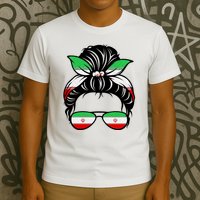 Iran Messy Bun Support Iran IranIran T-Shirt