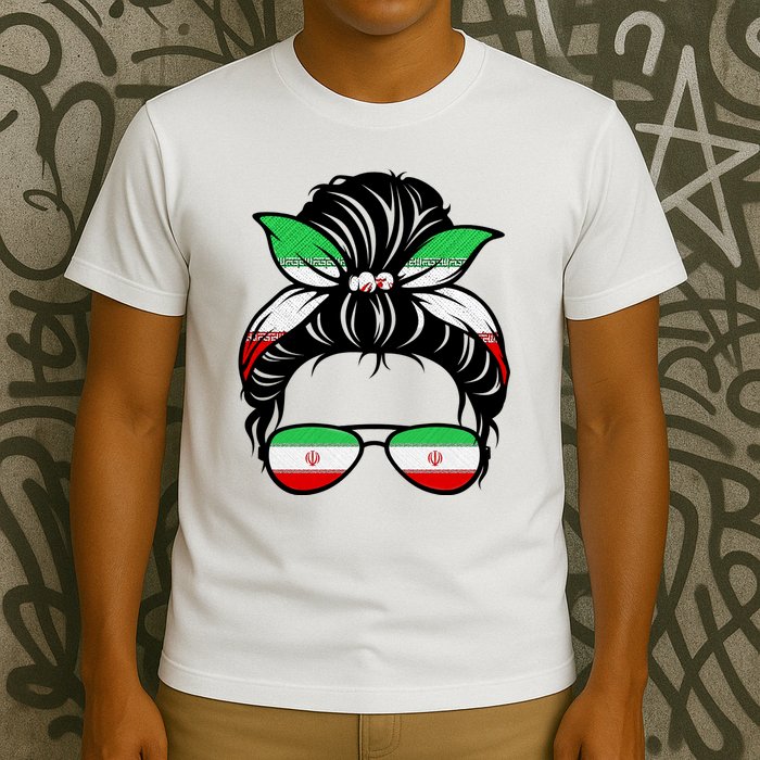 Iran Messy Bun Support Iran IranIran T-Shirt