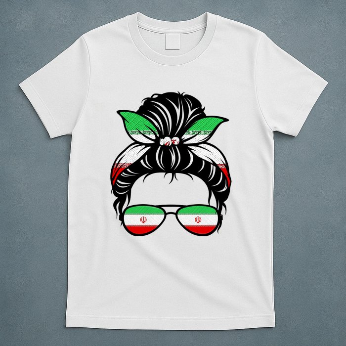 Iran Messy Bun Support Iran IranIran T-Shirt