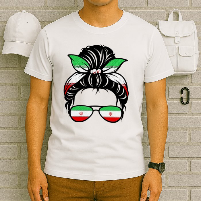 Iran Messy Bun Support Iran IranIran T-Shirt
