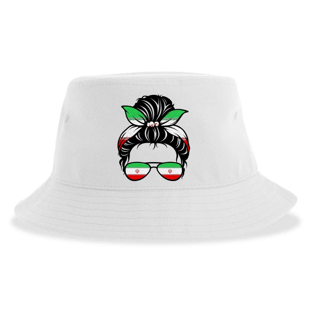 Iran Messy Bun Support Iran IranIran Sustainable Bucket Hat