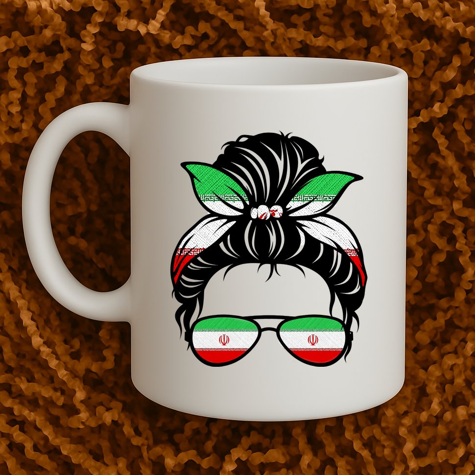 Iran Messy Bun Support Iran IranIran Mug