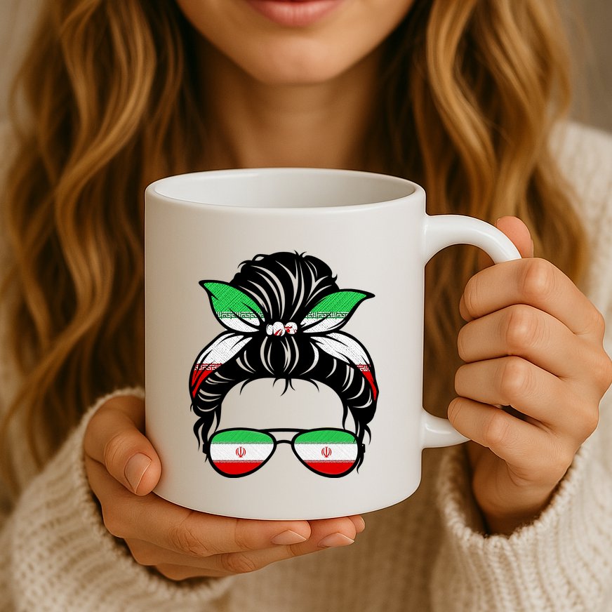 Iran Messy Bun Support Iran IranIran Mug