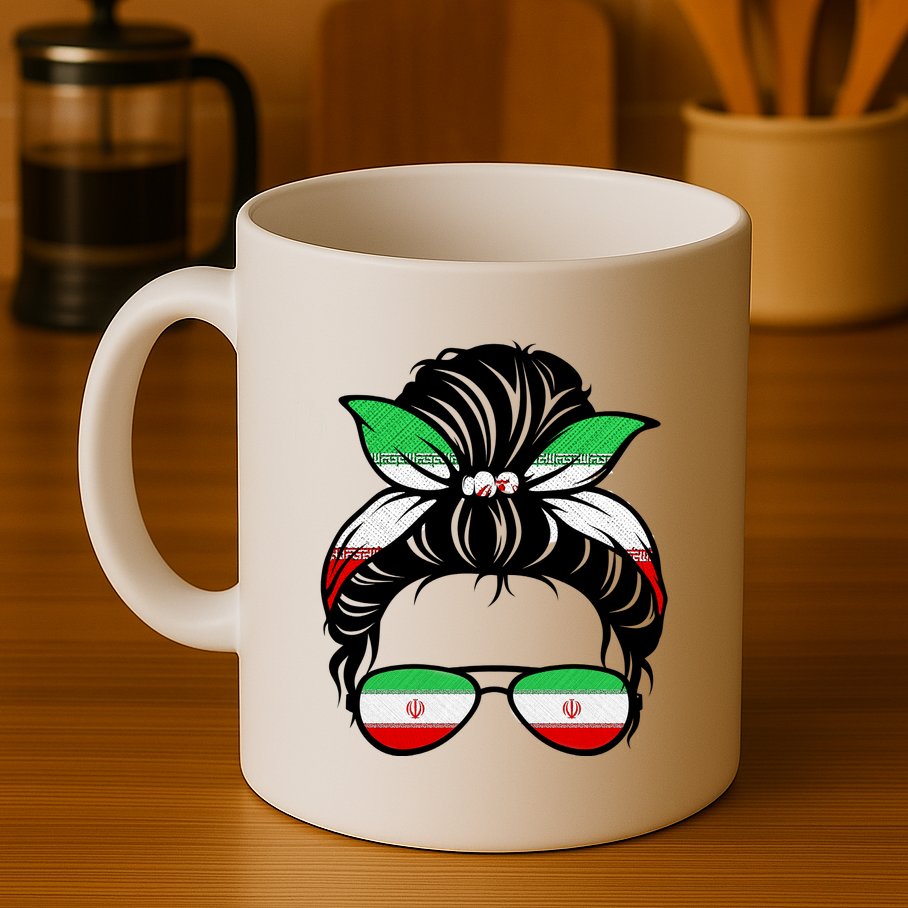 Iran Messy Bun Support Iran IranIran Mug