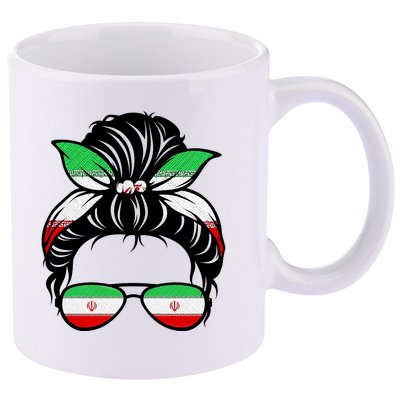 Iran Messy Bun Support Iran IranIran 11oz C Handle Ceramic Mug