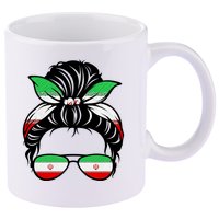 Iran Messy Bun Support Iran IranIran 11oz C Handle Ceramic Mug