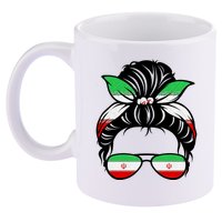 Iran Messy Bun Support Iran IranIran 11oz C Handle Ceramic Mug