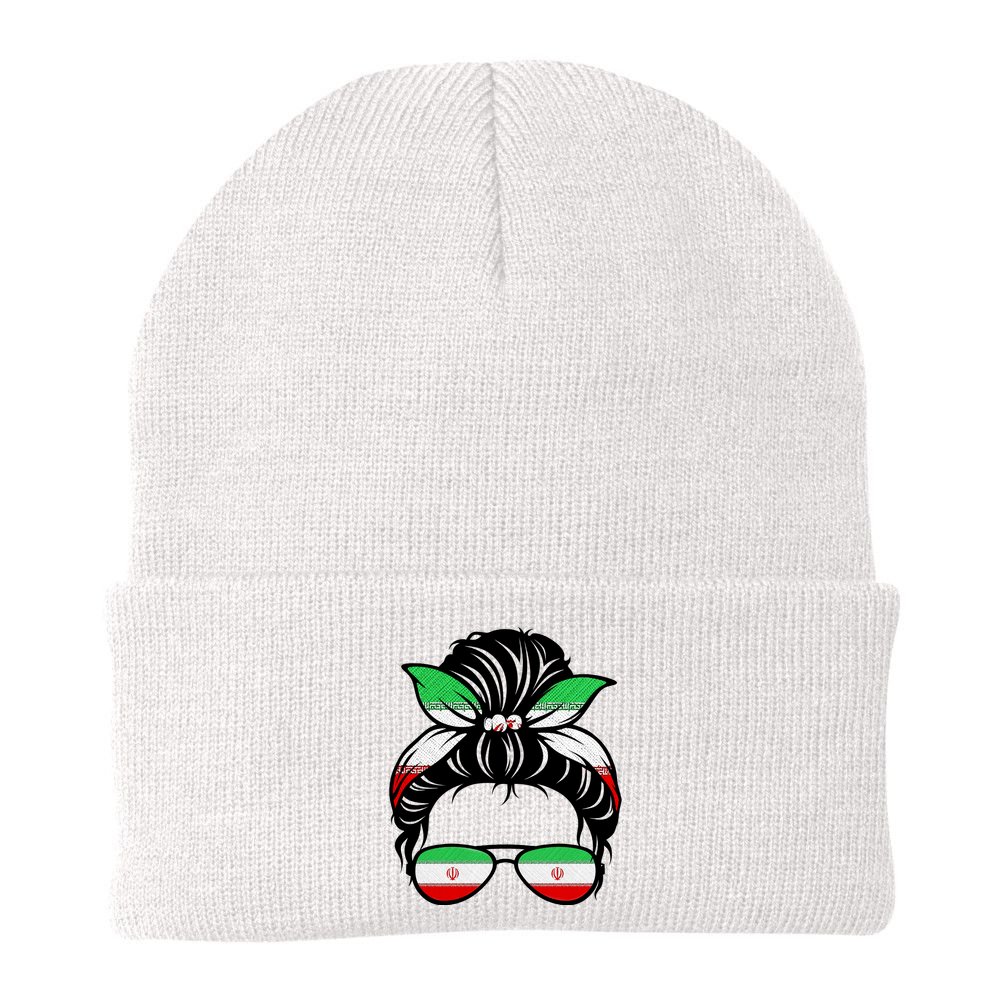 Iran Messy Bun Support Iran IranIran Beanie