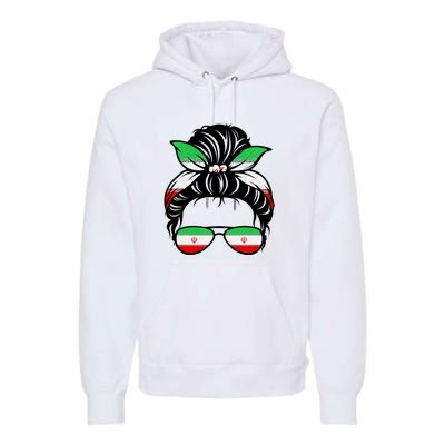 Iran Messy Bun Support Iran IranIran Premium Hoodie