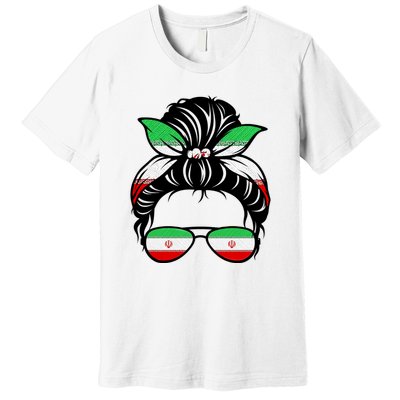 Iran Messy Bun Support Iran IranIran Premium T-Shirt