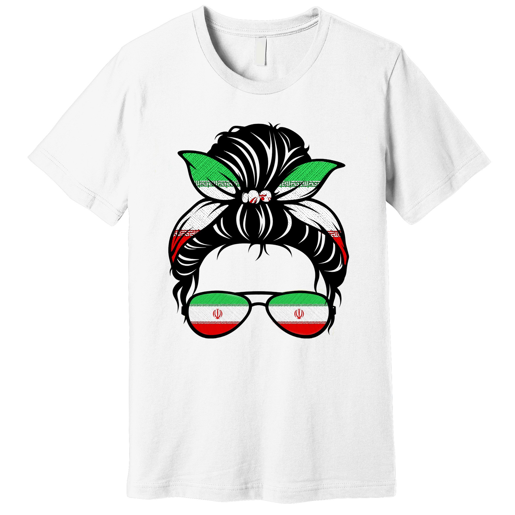 Iran Messy Bun Support Iran IranIran Premium T-Shirt