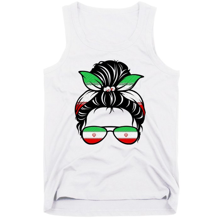 Iran Messy Bun Support Iran IranIran Tank Top