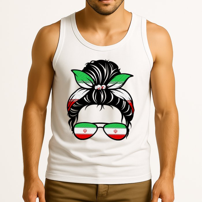 Iran Messy Bun Support Iran IranIran Tank Top