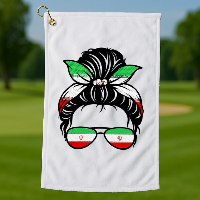 Iran Messy Bun Support Iran IranIran Golf Towel