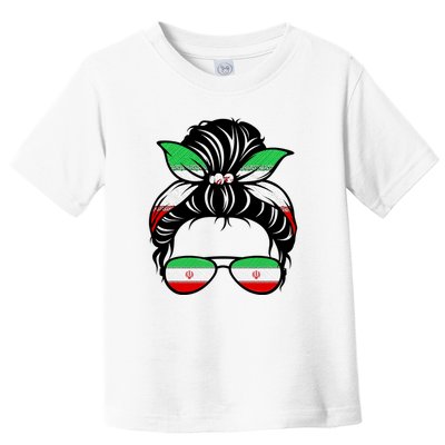 Iran Messy Bun Support Iran IranIran Toddler T-Shirt