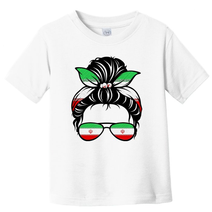 Iran Messy Bun Support Iran IranIran Toddler T-Shirt