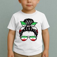 Iran Messy Bun Support Iran IranIran Toddler T-Shirt