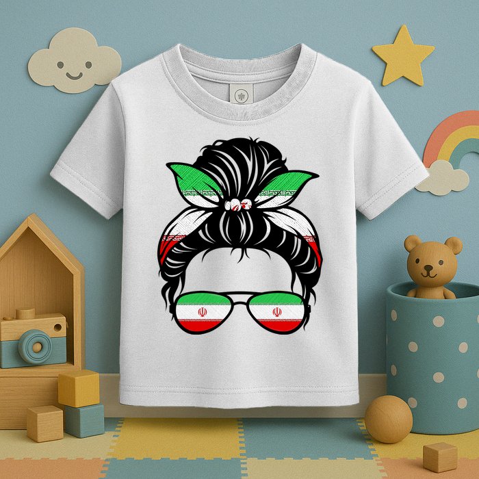Iran Messy Bun Support Iran IranIran Toddler T-Shirt