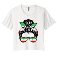 Iran Messy Bun Support Iran IranIran Crop Top