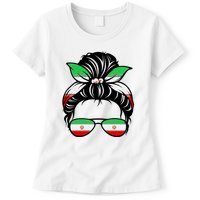 Iran Messy Bun Support Iran IranIran Womens T-Shirt