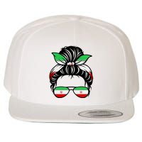 Iran Messy Bun Support Iran IranIran Wool Snapback Cap