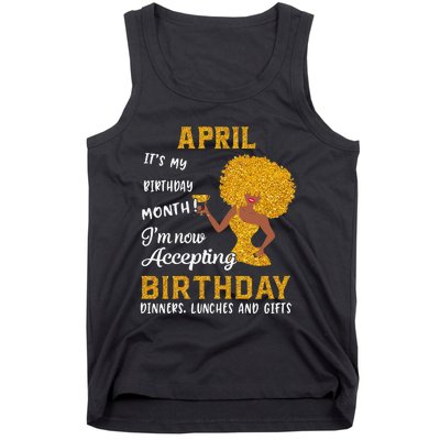 It’s My Birthday Black Wo Aries Taurus Gifts Tank Top