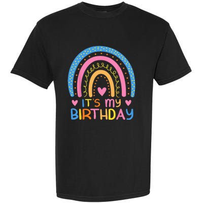 IT’S MY BIRTHDAY RAINBOW For Women Ns Girls Gift Garment-Dyed Heavyweight T-Shirt