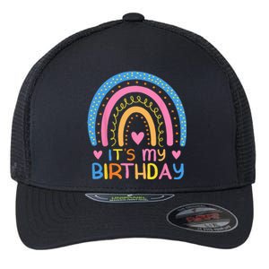 IT’S MY BIRTHDAY RAINBOW For Women Ns Girls Gift Flexfit Unipanel Trucker Cap