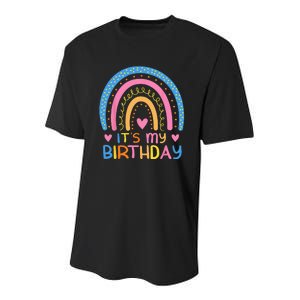 IT’S MY BIRTHDAY RAINBOW For Women Ns Girls Gift Youth Performance Sprint T-Shirt