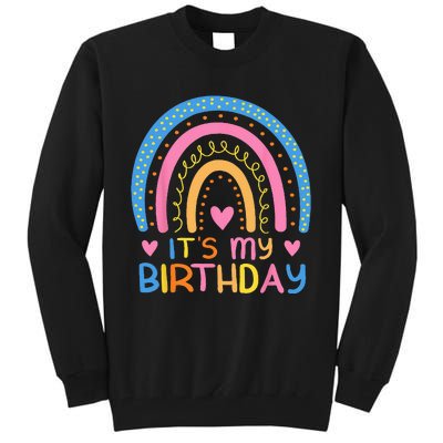 IT’S MY BIRTHDAY RAINBOW For Women Ns Girls Gift Tall Sweatshirt